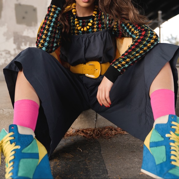 Navy blue oversized overalls - Picture 2 of 2